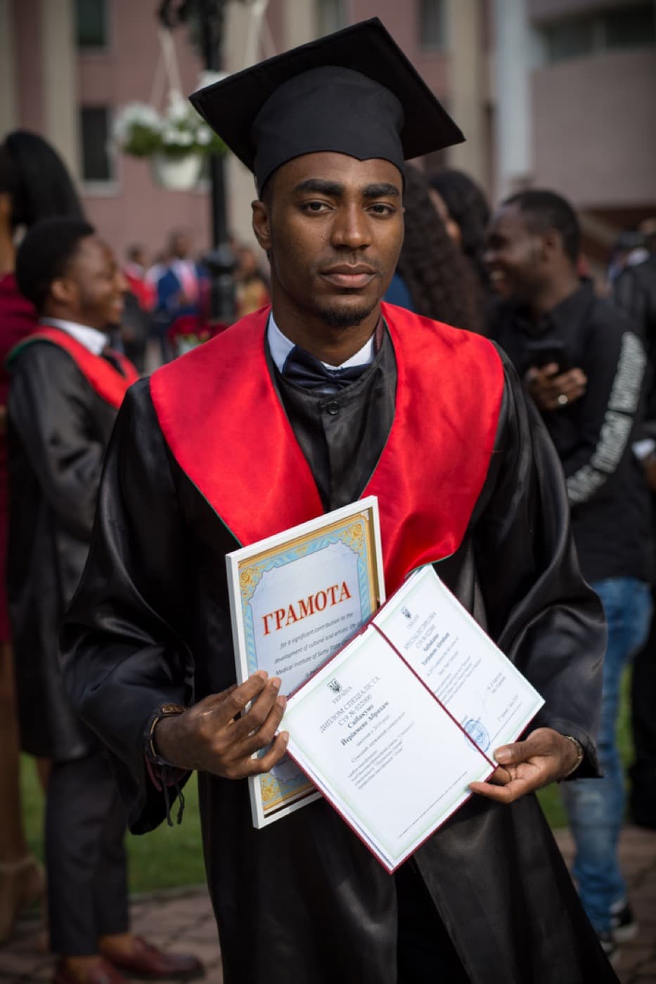 Yerins Abraham at his medical graduation